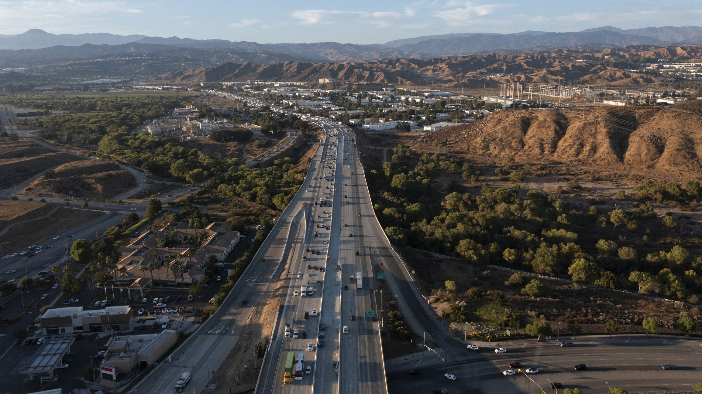 Santa Clarita California Downtown Traffic